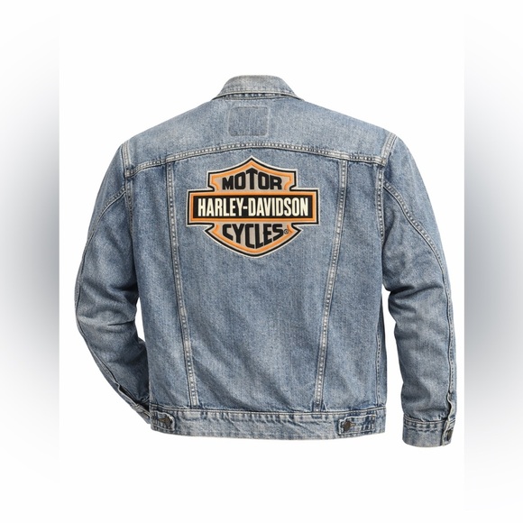 Levi's Jackets & Blazers - Vtg 80s Levi’s Denim Tucker Jacket Harley-Davidson Patch Made in USA Sz XL​​​